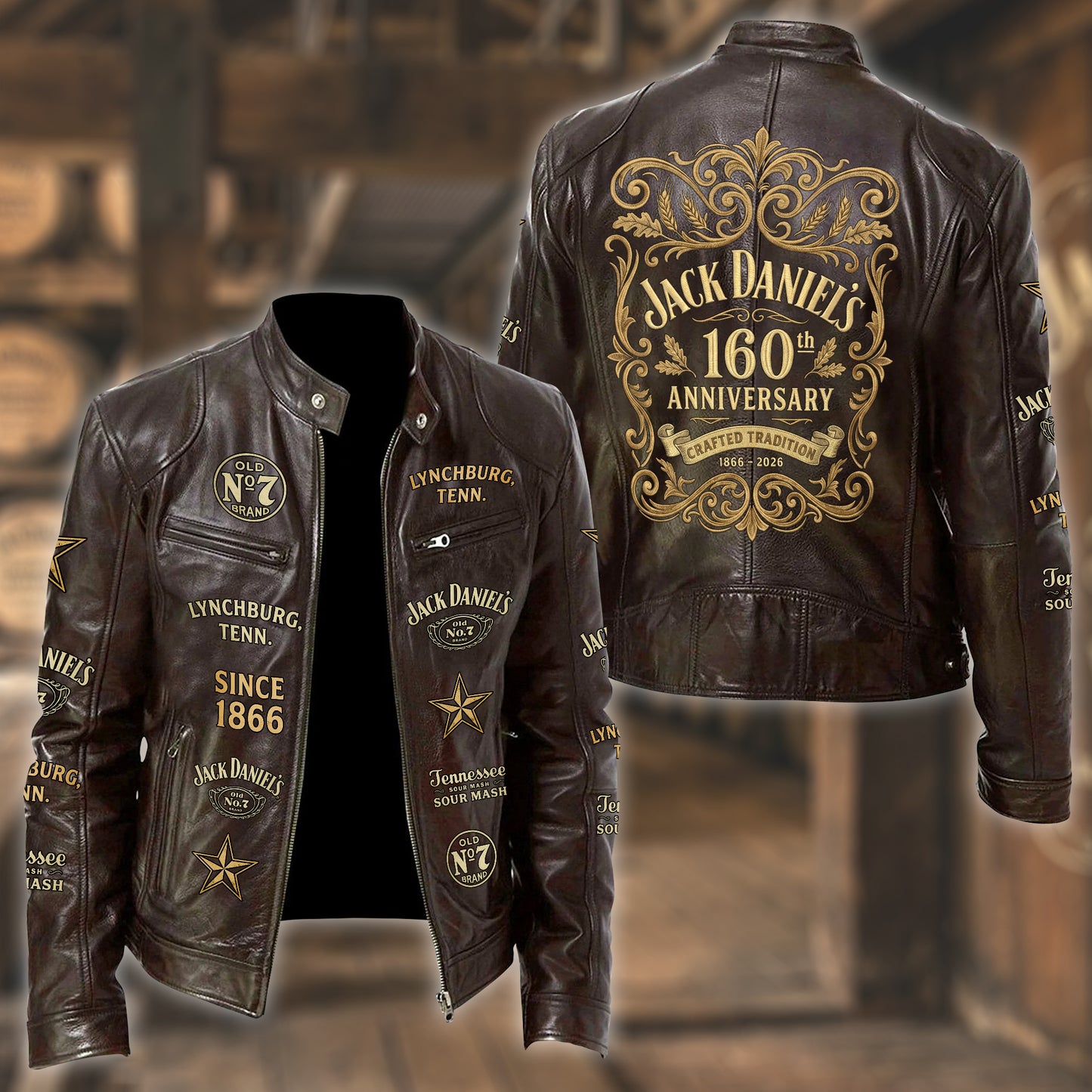 Jack Dani 160th Anniversary Collar Leather Jacket V6
