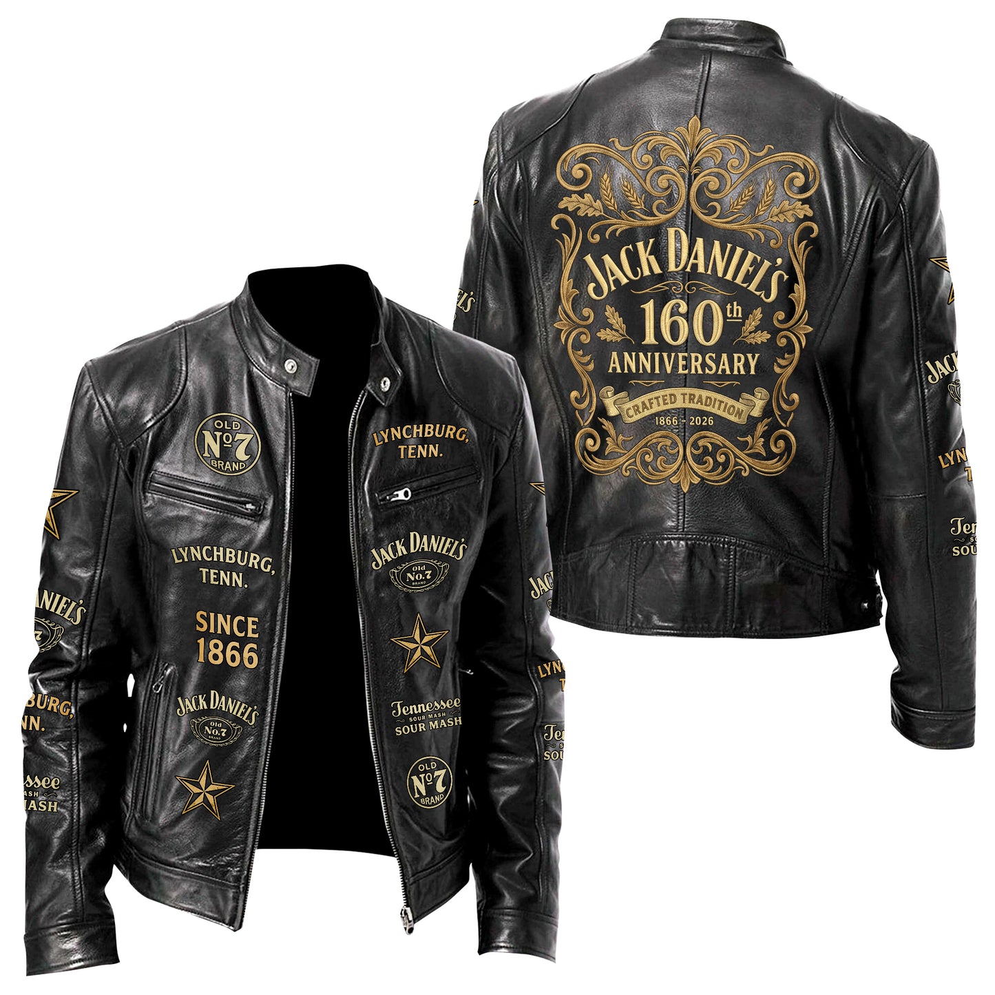 Jack Dani 160th Anniversary Collar Leather Jacket V6