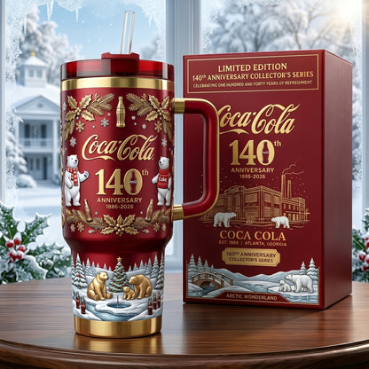 Cola 140th Anniversary Insulated Tumbler 30oz V16, Cola Tumbler 40oz (1886 - 2026)