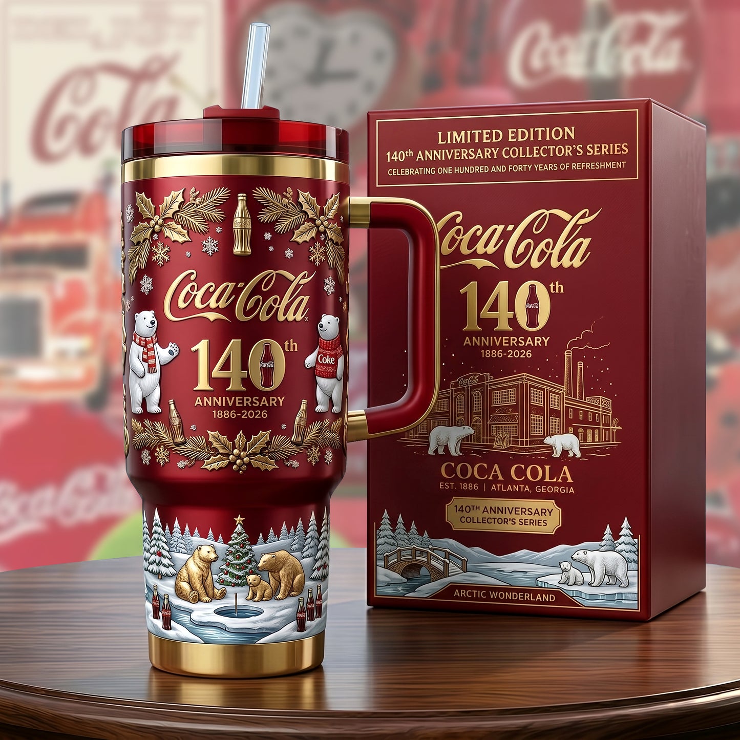 Cola 140th Anniversary Insulated Tumbler 30oz V16, Cola Tumbler 40oz (1886 - 2026)