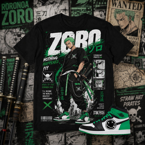 "ZORO" Shirt To Match AJ 1 Retro High ‘Lucky Green’, AJ 1 Matching Shirt