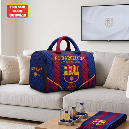Barca EST. 1899 Quilted Duffle Bag - Personalized Gifts For Barca Lovers
