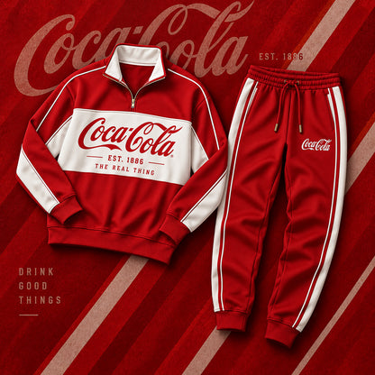 Cola The Real Thing EST. 1886 Stand Collar Zip Set
