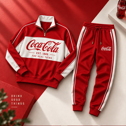 Cola The Real Thing EST. 1886 Stand Collar Zip Set
