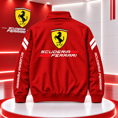 Scuderia Ferrar Racing Zipper Stand Collar Jacket
