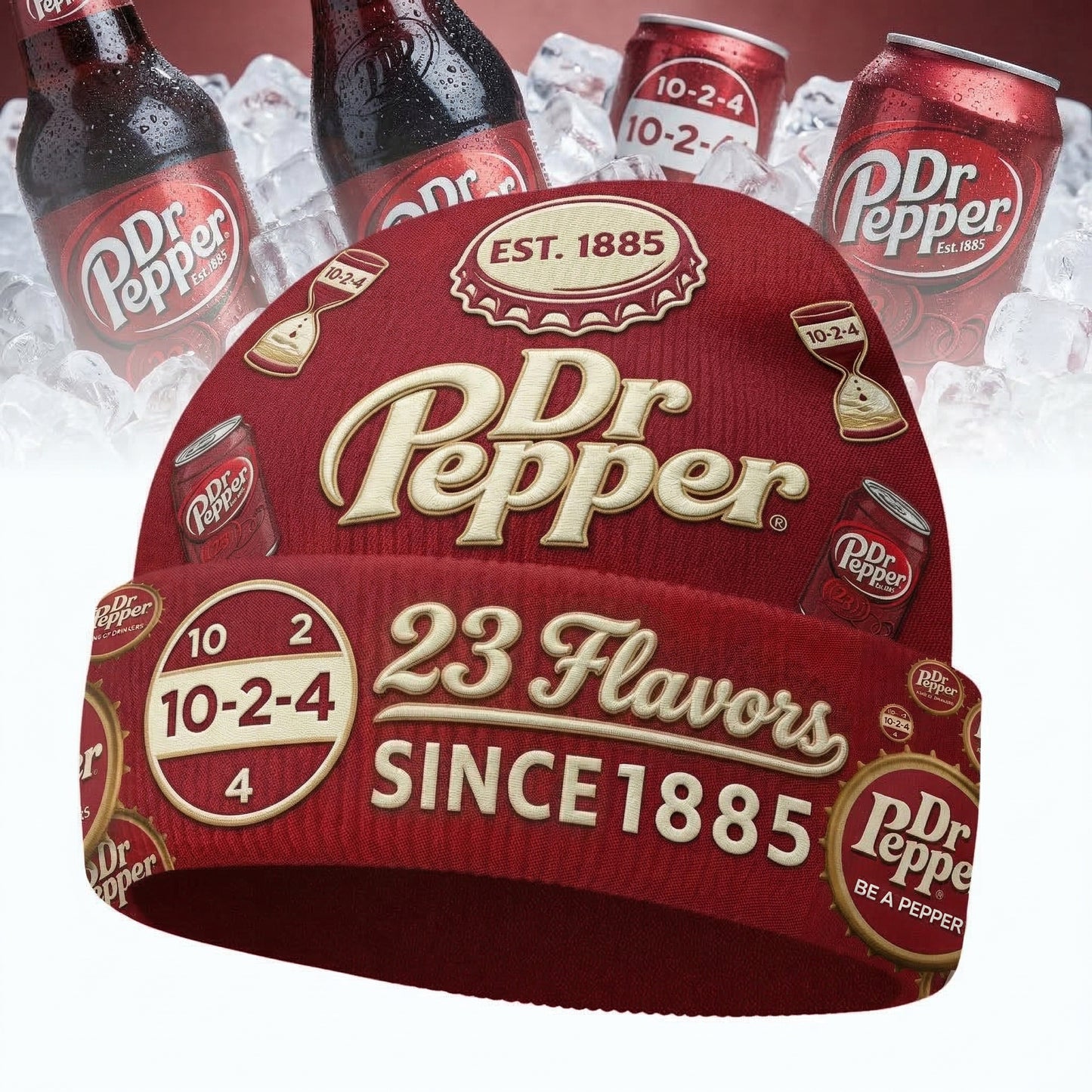 Dr Pepper EST. 1885 Beanie Hat
