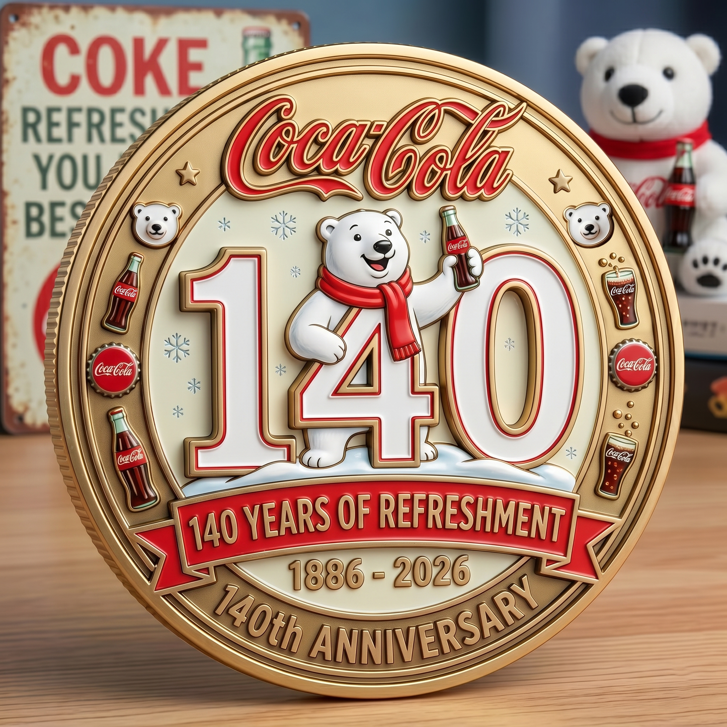 Cola 140th Anniversary Commemorative Coin V5