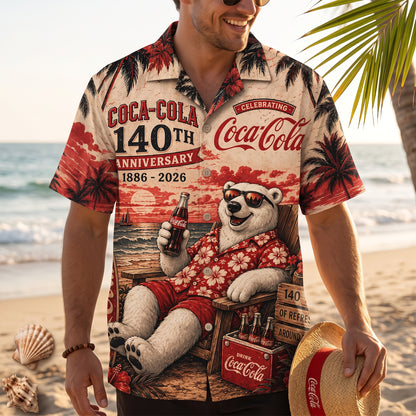 Cola 140th Anniversary Hawaii Shirt Beach Short V10