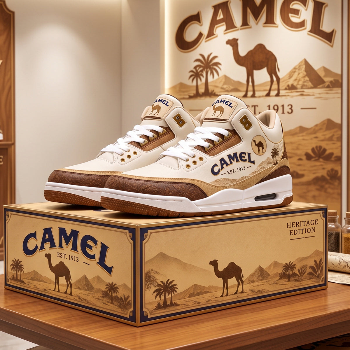 Camel EST. 1913 AJ3 Custom Sneaker