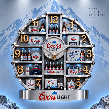 Coors Lght EST. 1978 Home Decorative 3D Visual Effect Acrylic Wall Clock