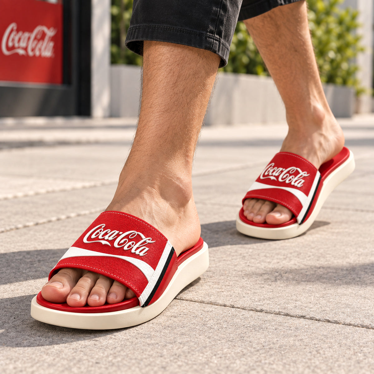 Cola Taste The Feeling Custom Leather Sandals V3