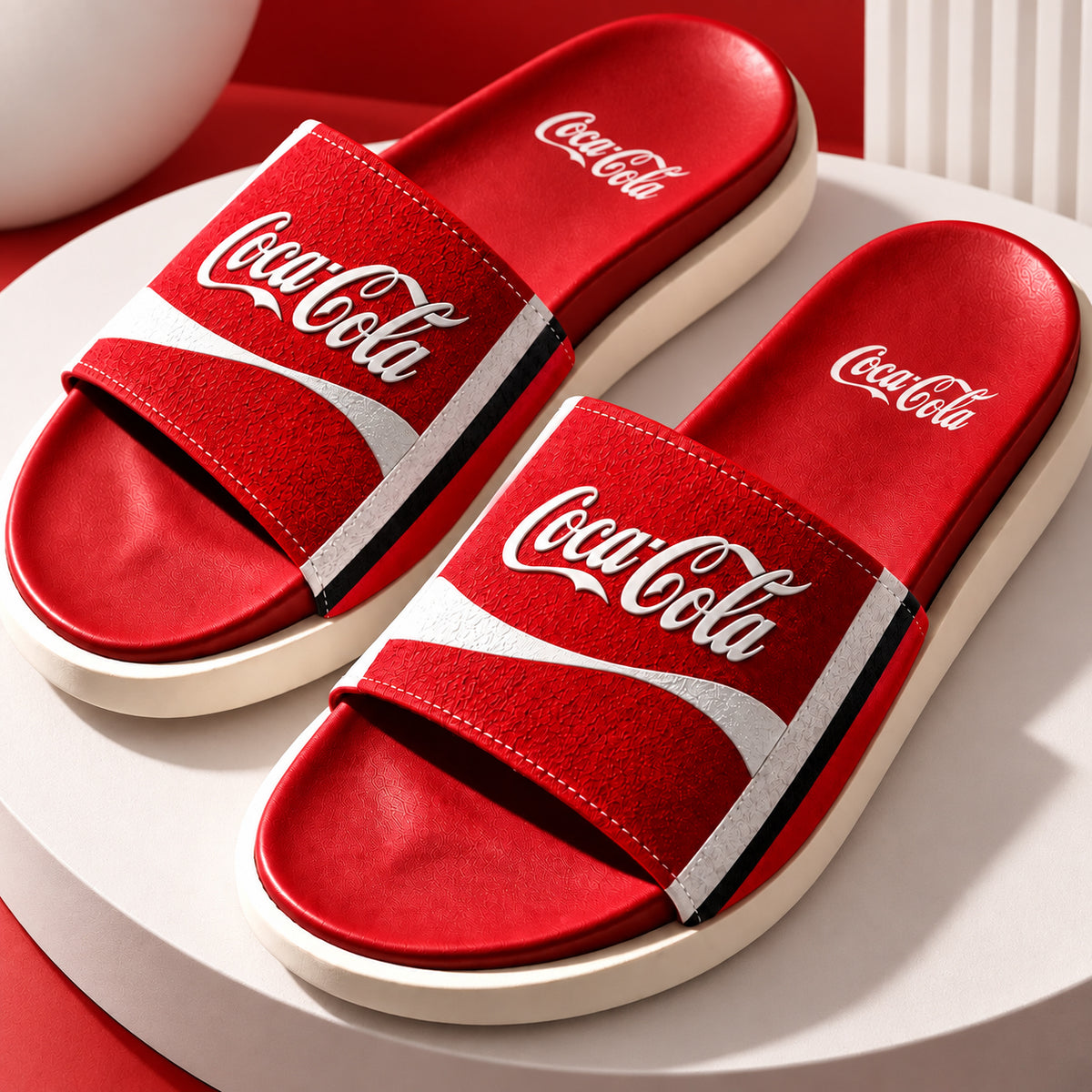 Cola Taste The Feeling Custom Leather Sandals V3