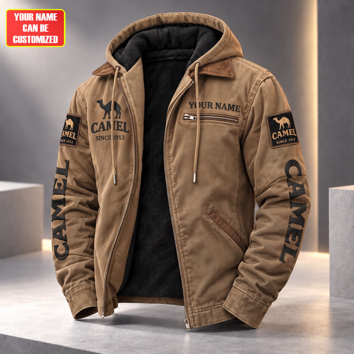 Camel Since 1913 Fur lining Paddle Jacket, Personalized Camel Jacket