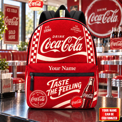 Cola Taste The Feeling Since 1886 Backpack, Personalized Cola Backpack V6