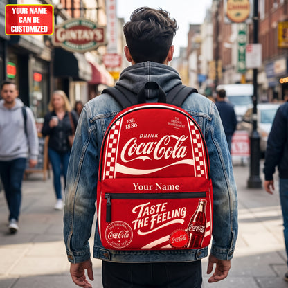 Cola Taste The Feeling Since 1886 Backpack, Personalized Cola Backpack V6
