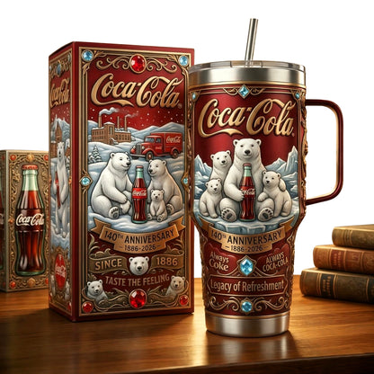 Cola 140th Anniversary Insulated Tumbler 30oz V8 , Cola Tumbler 40oz