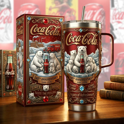 Cola 140th Anniversary Insulated Tumbler 30oz V8 , Cola Tumbler 40oz