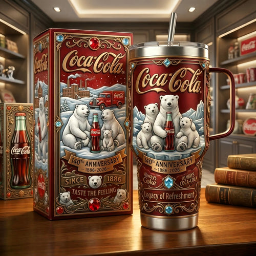 Cola 140th Anniversary Insulated Tumbler 30oz V8 , Cola Tumbler 40oz