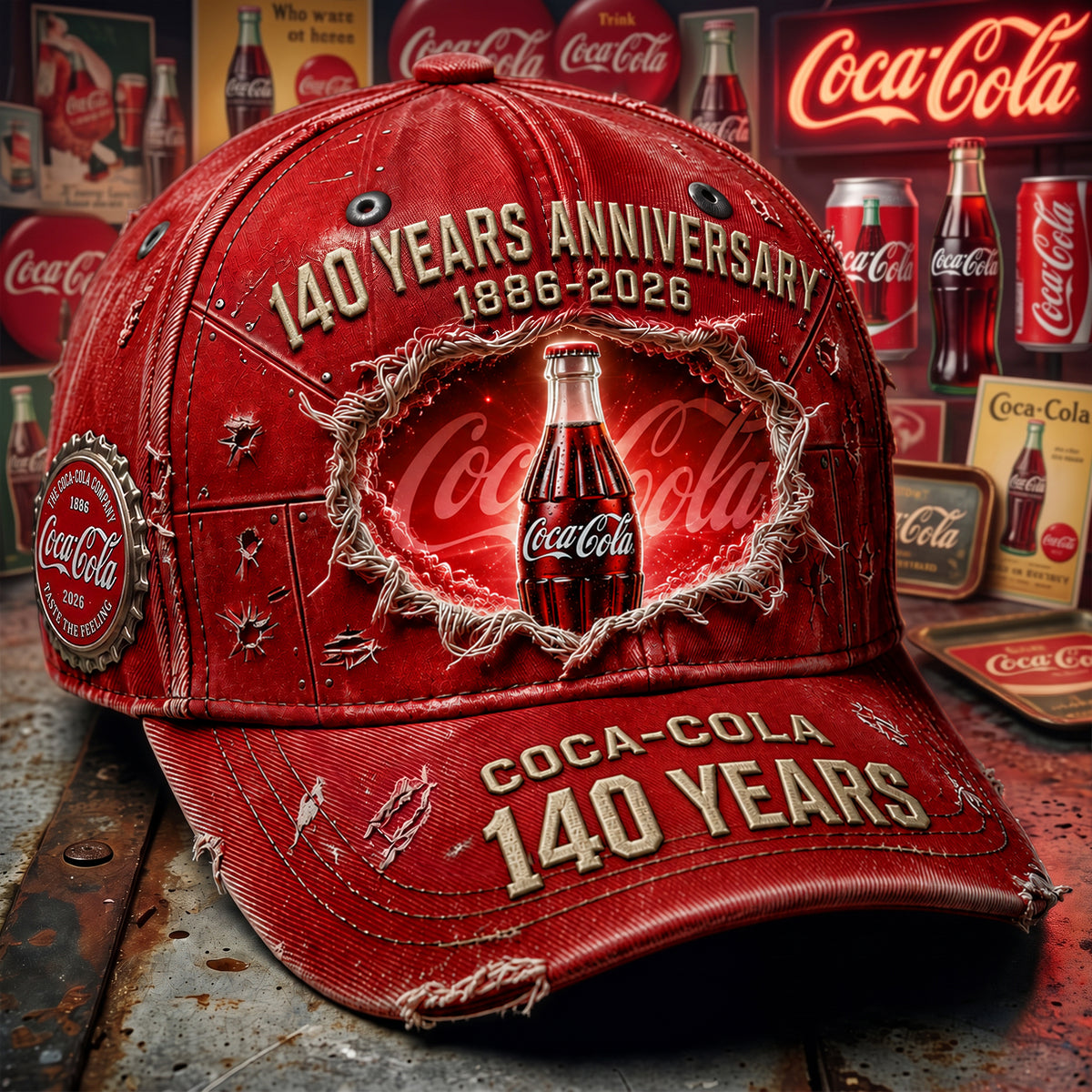 Cola 140th Anniversary Cap V32, Cola Vintage Cap