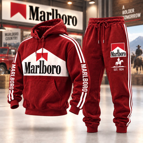 Marlbo EST. 1924 All Over Printed Hoodie And Sweatpants Set
