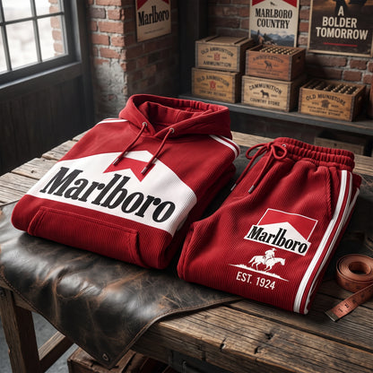 Marlbo EST. 1924 All Over Printed Hoodie And Sweatpants Set