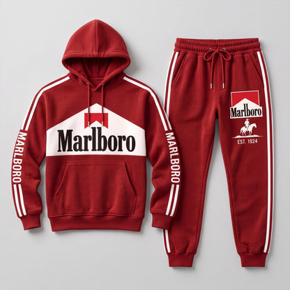 Marlbo EST. 1924 All Over Printed Hoodie And Sweatpants Set