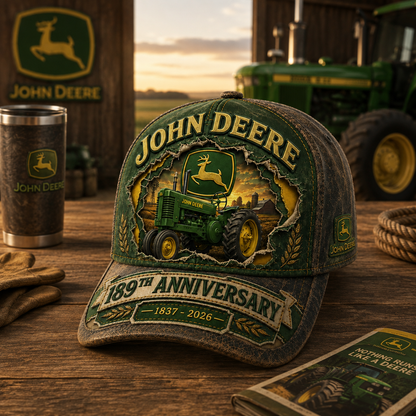 J.Deere 189th Anniversary Cap , J.Deere Vintage Cap