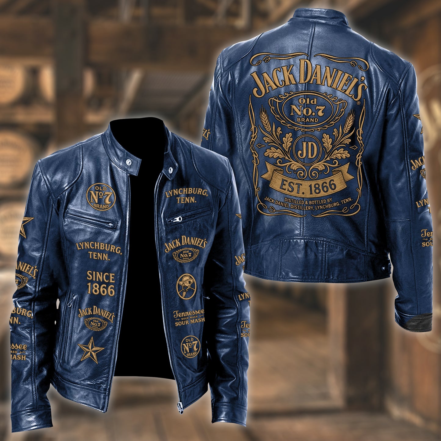 Jack Dani EST. 1866 Collar Leather Jacket V2