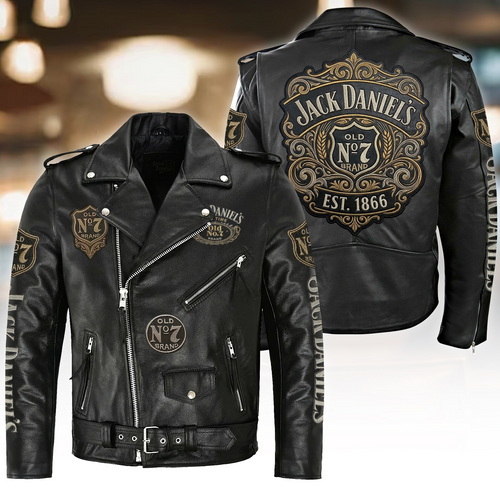 Jack Dani EST. 1866 Zipper Vintage Leather Jacket