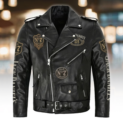 Jack Dani EST. 1866 Zipper Vintage Leather Jacket