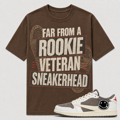"FAR FROM ROOKIE" Shirt To Match AJ 1 Travis ‘Reverse Mocha’, AJ 1 Matching Shirt