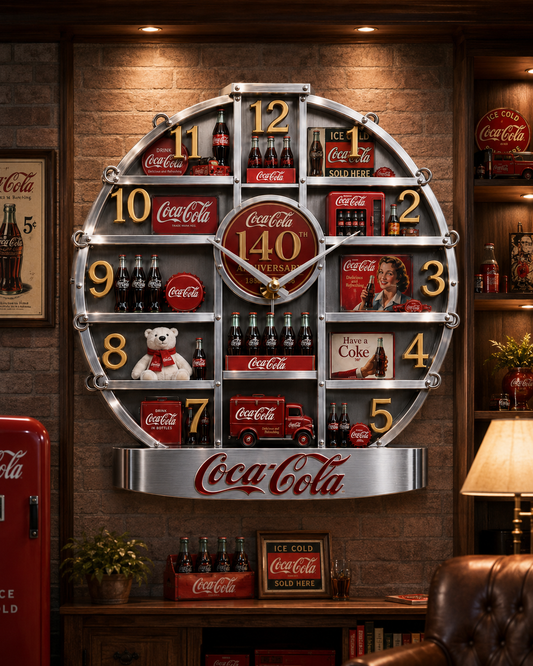 Cola 140th Anniversary Home Decorative 3D Visual Effect Acrylic Wall Clock V4