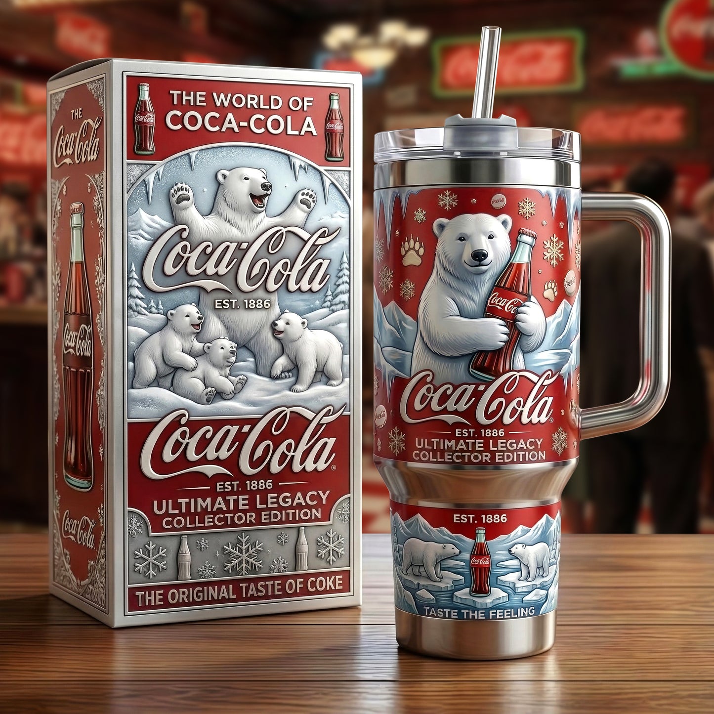 Cola EST. 1886 Insulated Tumbler 30oz V9 , Cola Tumbler 40oz