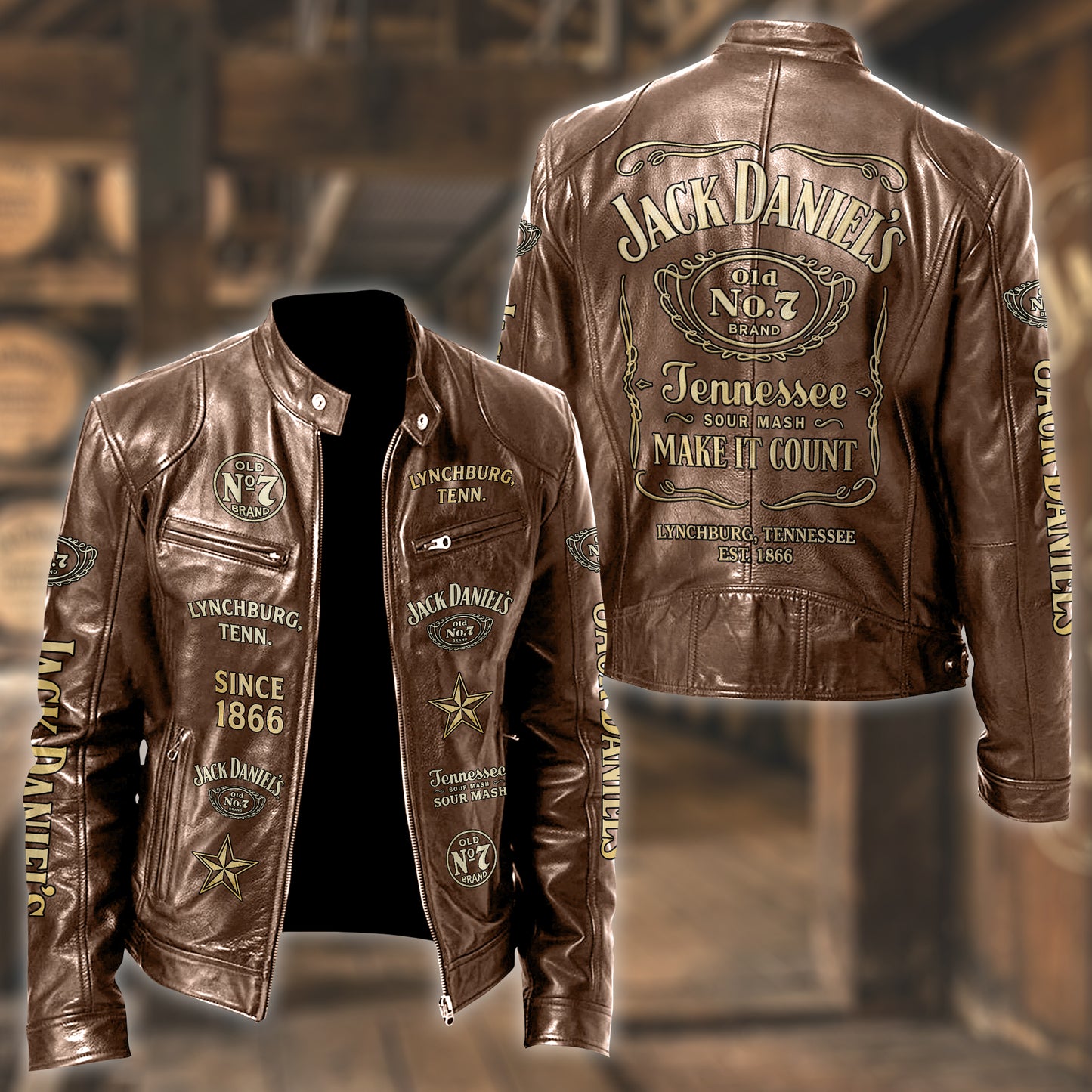 Jack Dani Old No.7 Brand Collar Leather Jacket V7