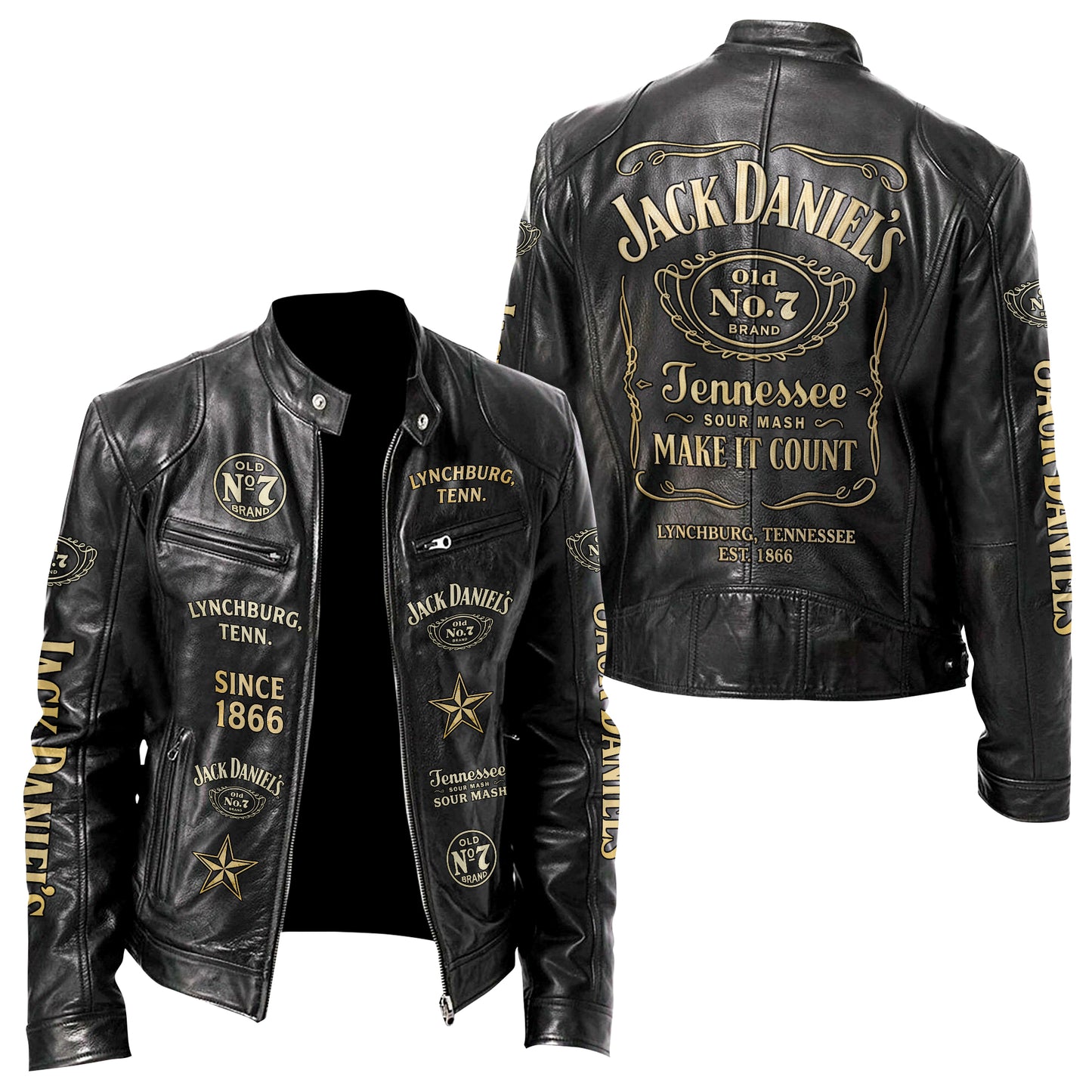 Jack Dani Old No.7 Brand Collar Leather Jacket V7