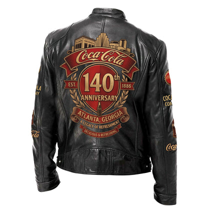 Cola 140th Anniversary Collar Leather Jacket V3