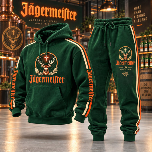 Jagermeist All Over Printed Hoodie And Sweatpants Set