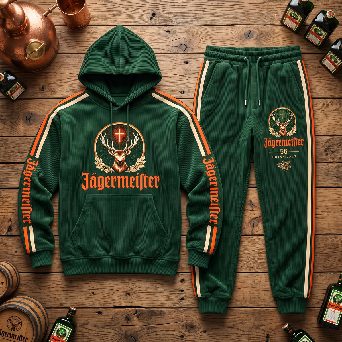Jagermeist All Over Printed Hoodie And Sweatpants Set
