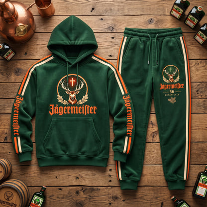 Jagermeist All Over Printed Hoodie And Sweatpants Set