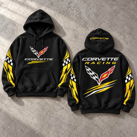 Corvett Racing Hoodie , Corvett Hoodie 3D