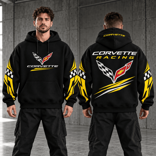 Corvett Racing Hoodie , Corvett Hoodie 3D