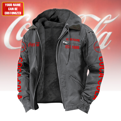 Personalized Cola Taste The Feeling Fur lining Paddle Jacket