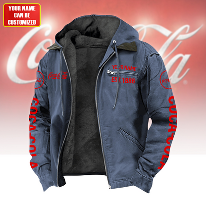 Personalized Cola Taste The Feeling Fur lining Paddle Jacket