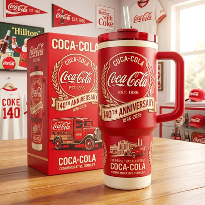 Cola 140th Anniversary Insulated Tumbler 30oz V18, Cola Tumbler 40oz (1886 - 2026)
