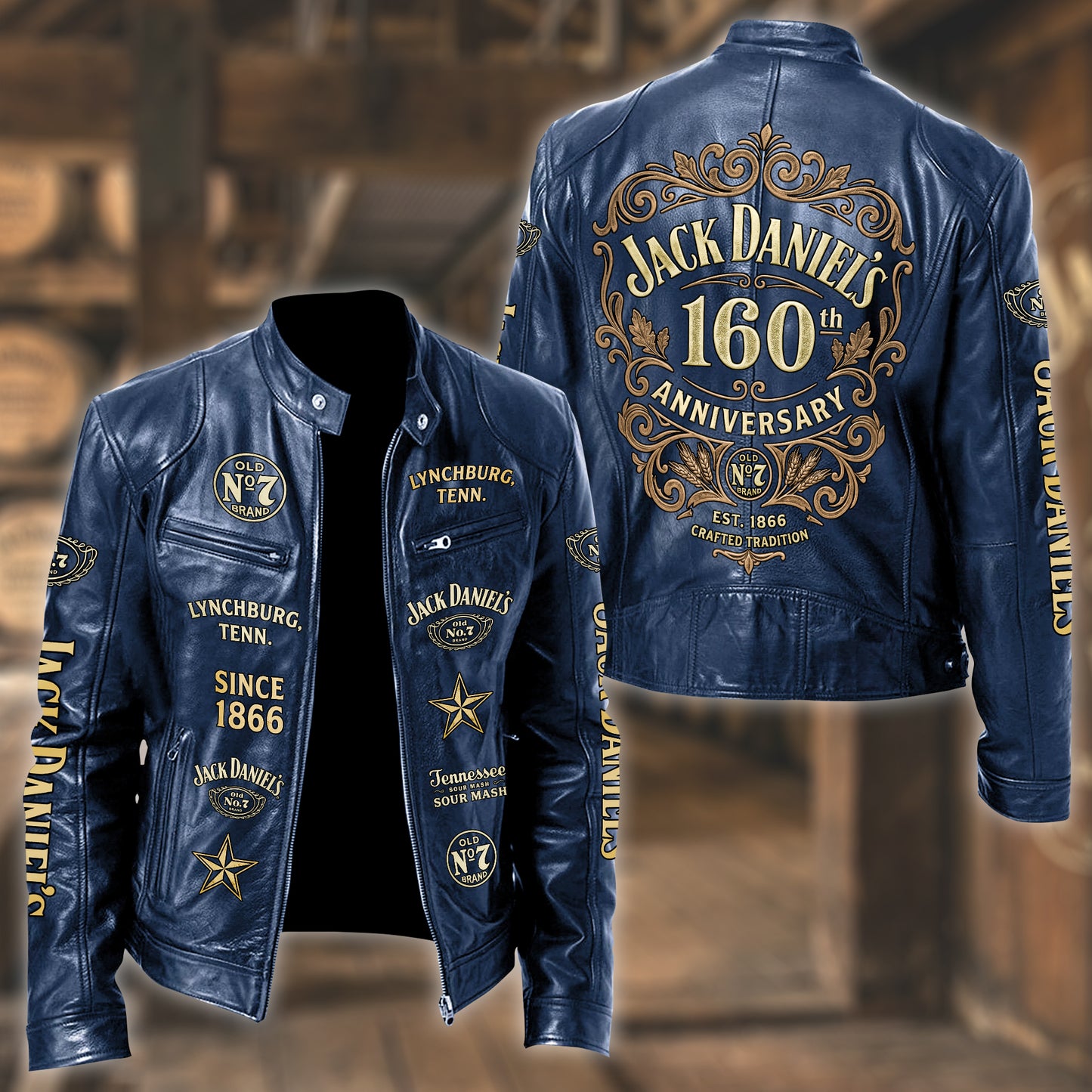 Jack Dani 160th Anniversary Collar Leather Jacket V9