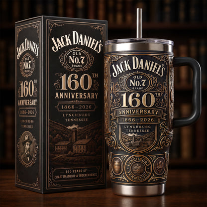 Jack Dani 160th Anniversary Insulated Tumbler 30oz V15 , Jack Dani Tumbler 40oz