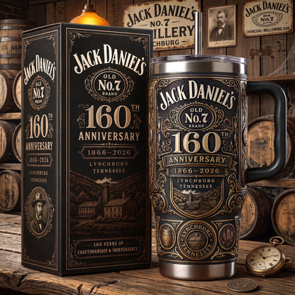 Jack Dani 160th Anniversary Insulated Tumbler 30oz V15 , Jack Dani Tumbler 40oz