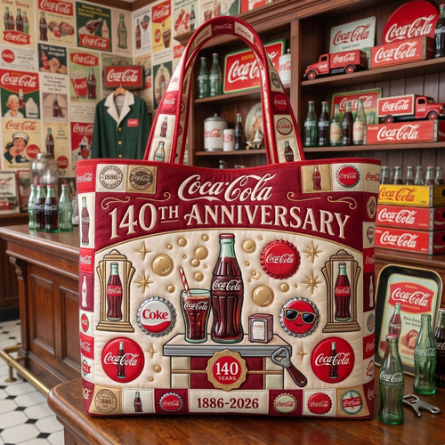 Cola 140th Anniversary Quilted Tote Bag V2