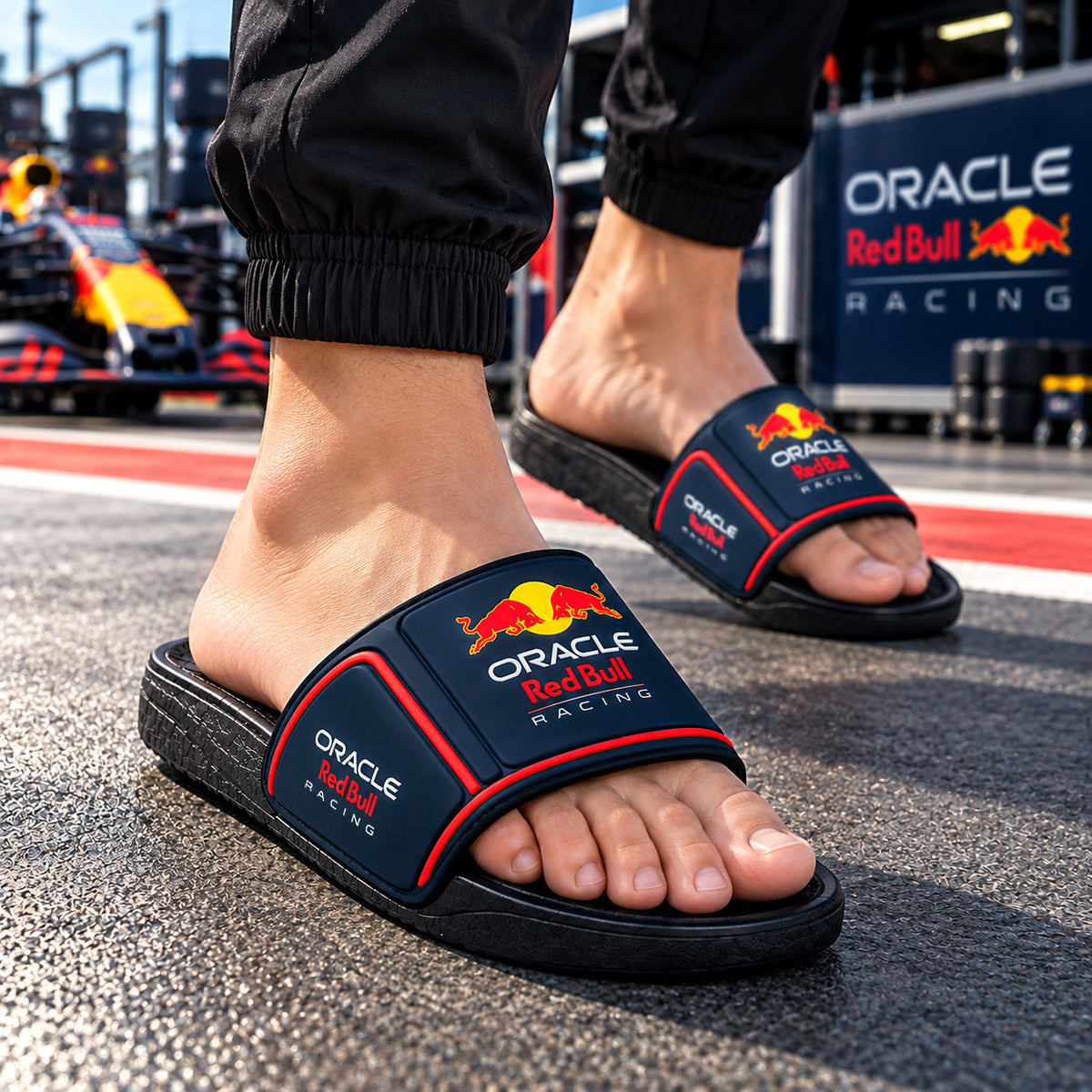 Oracle Red Bll Racing Custom Leather Sandals