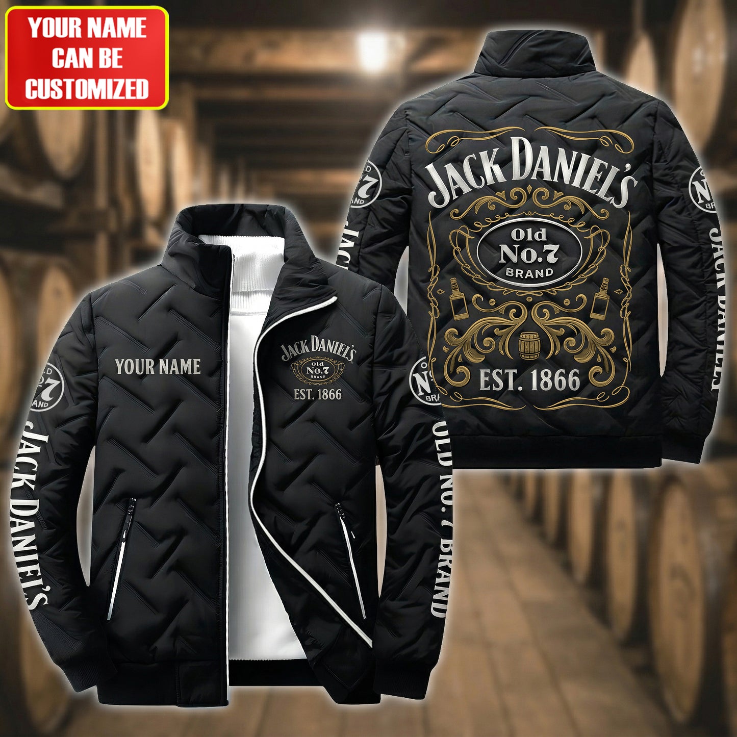 Personalized Jack Dani Old No.7 Brand Puffer Jacket V2